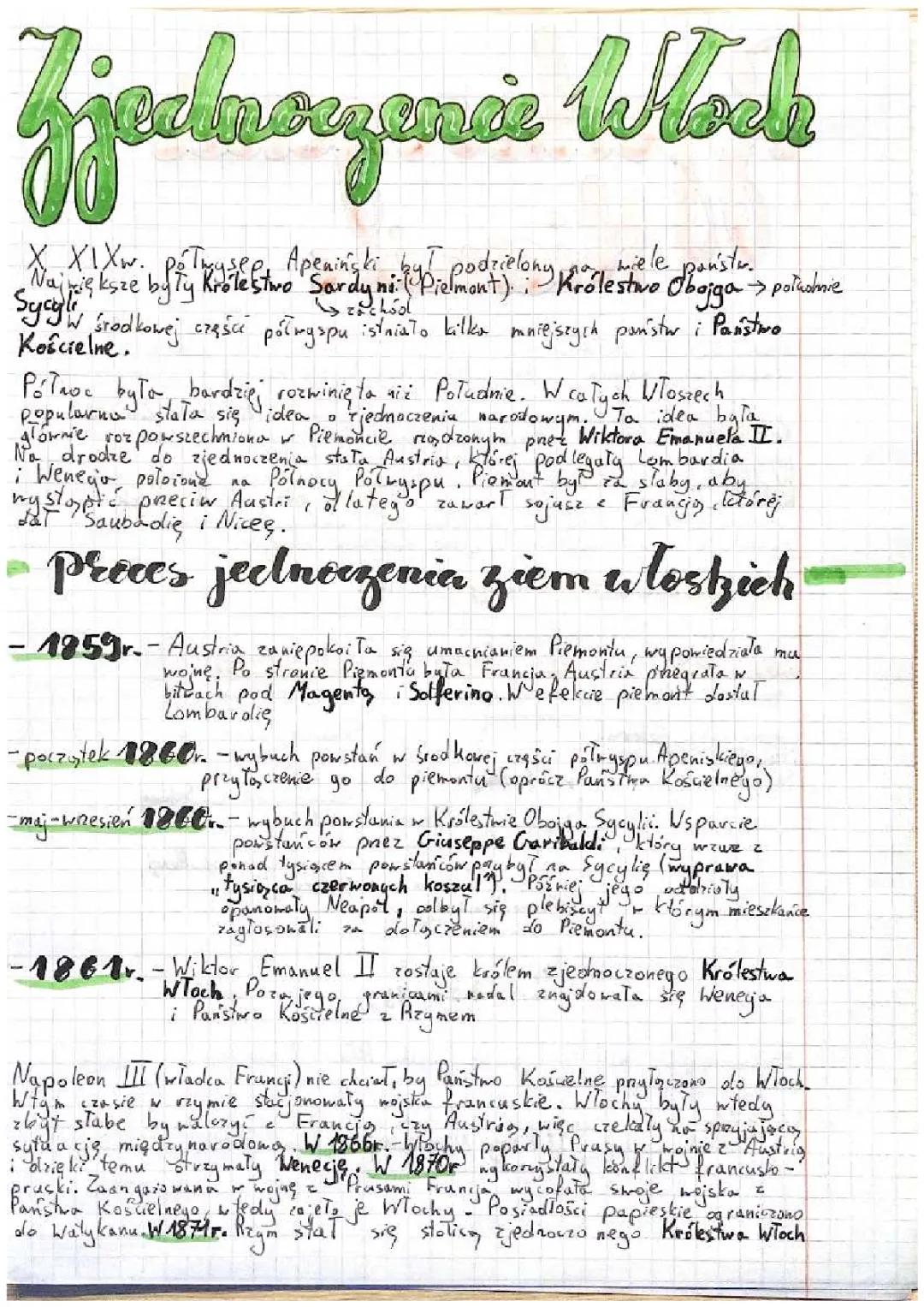 Historia Zjednoczenia Włoch i Niemiec