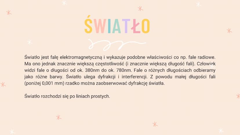 *
*
*
*
Optyka
ŚWIATŁO I CIEŃ
m
@dziewczyna_programista
*
*
>
*
* *
*
*
*
Optyka
WIDZIMY DZIĘKI
SWIATŁU
m
@dziewczyna_programista
*
*
>
*
* 