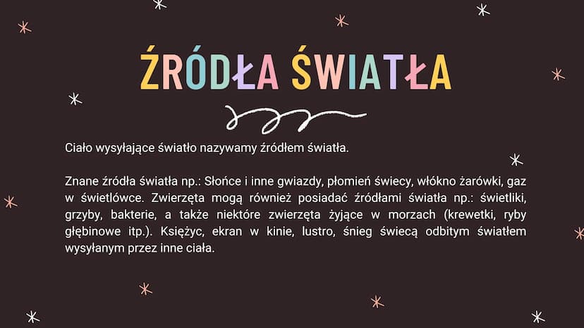 *
*
*
*
Optyka
ŚWIATŁO I CIEŃ
m
@dziewczyna_programista
*
*
>
*
* *
*
*
*
Optyka
WIDZIMY DZIĘKI
SWIATŁU
m
@dziewczyna_programista
*
*
>
*
* 
