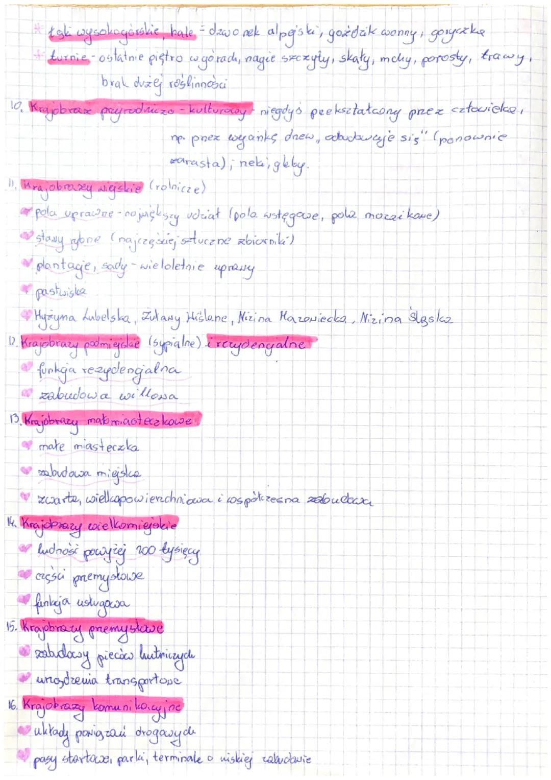 Krajobrazy Pobski
A Krajobraz- ogół cech otaczającego środowiska
2. Podział krajobrazów
naturalne -przyrodnicze, pierwotne, np. Posecza Biał