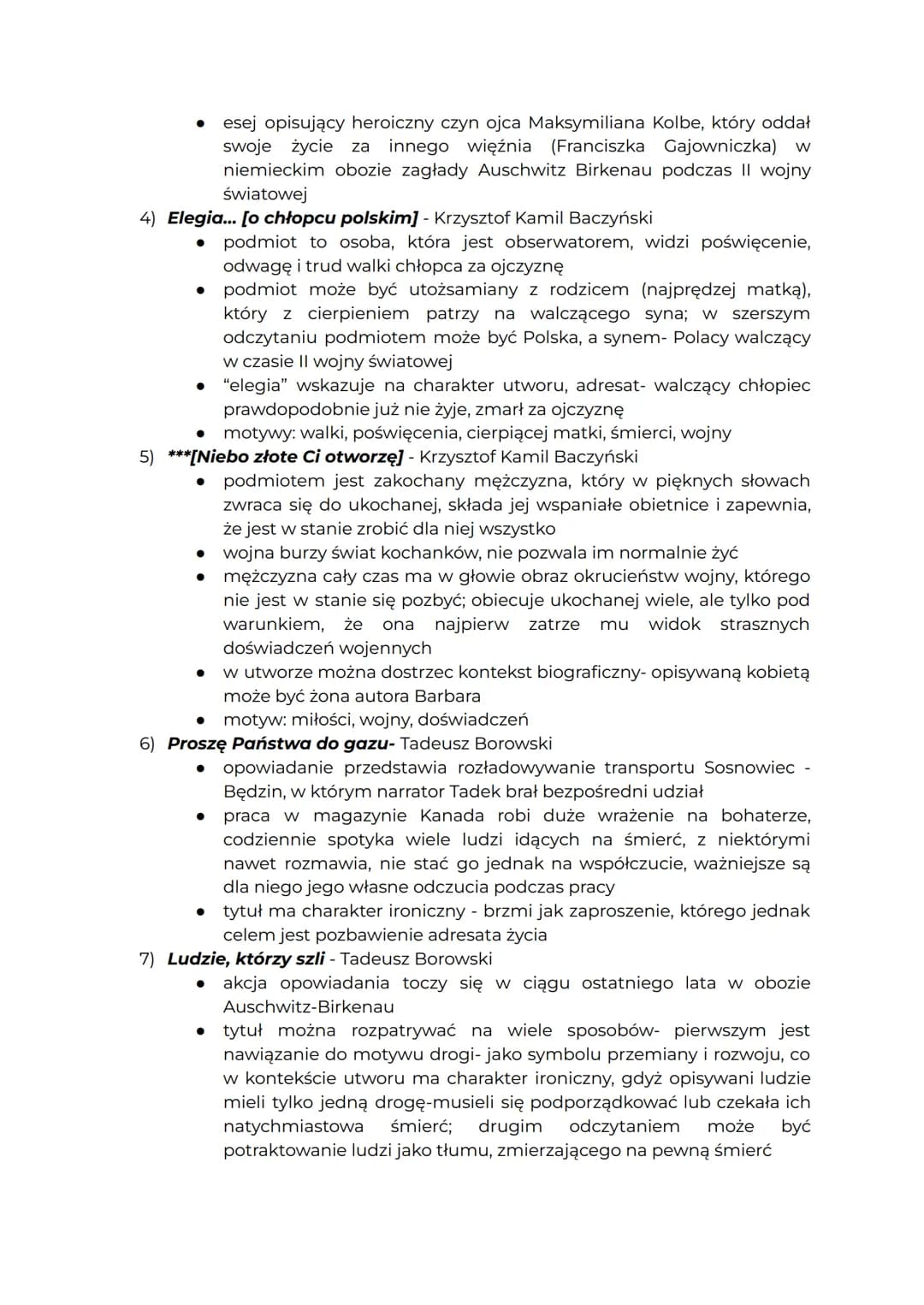 LITERATURA WOJNY I OKUPACJI
CHRONOLOGIA
Ramy czasowe są ściśle związane z wybuchem i zakończeniem II wojny
światowej.
●
INNE NAZWY EPOKI
poc