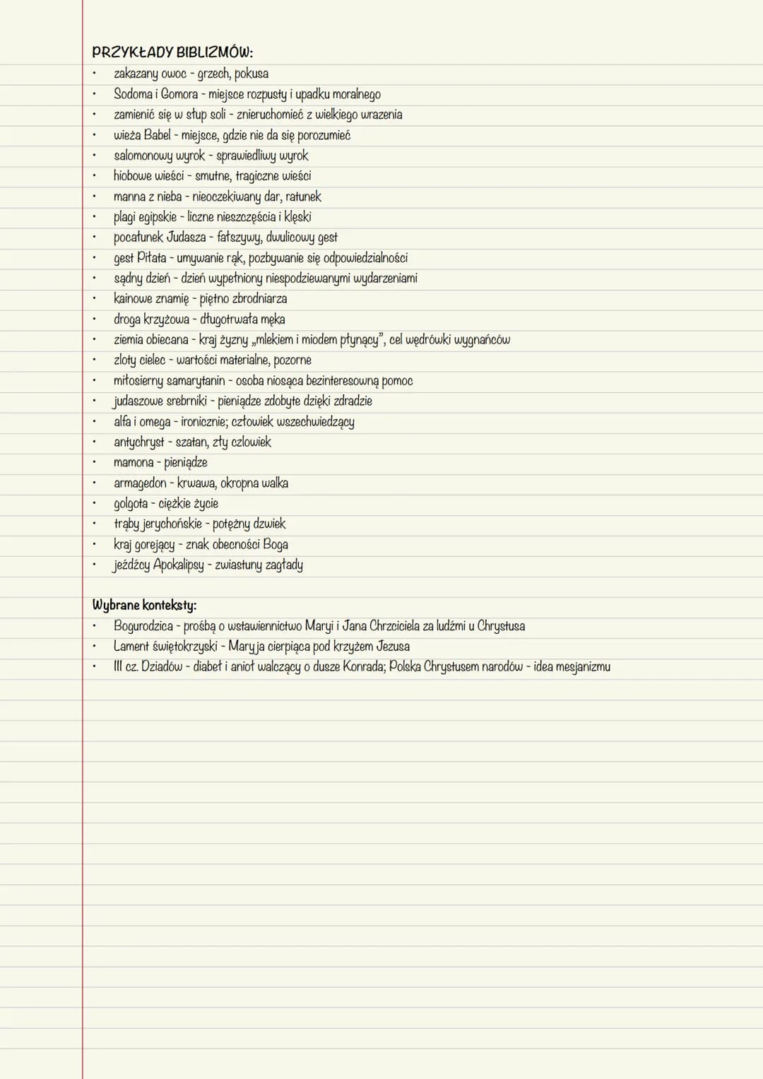 --- OCR Start ---
BIBLIA
Słowo biblia pochodzi od słowa z łac. - bibliom (zwój papieru)
motyw vanitas - motyw przemijania
erudyta - człowiek