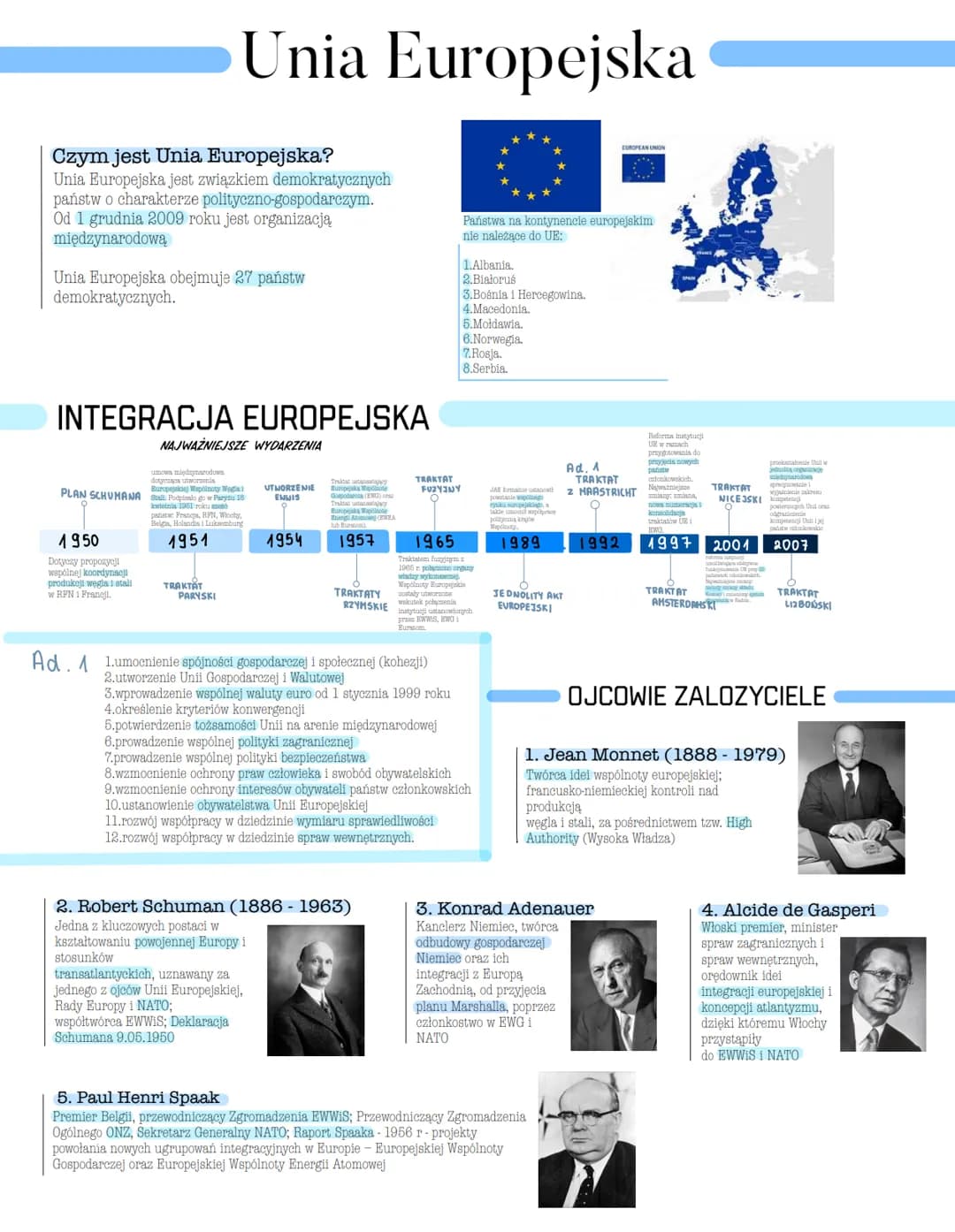 Czym jest Unia Europejska?
Unia Europejska jest związkiem demokratycznych
państw o charakterze polityczno-gospodarczym.
Od 1 grudnia 2009 ro
