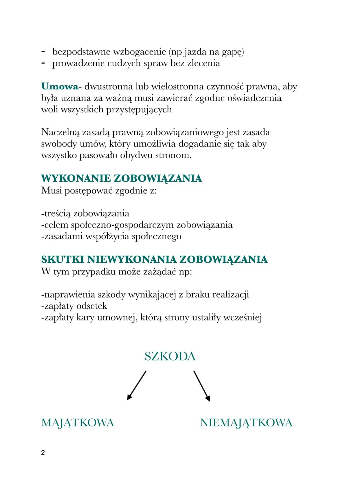 ZOBOWIĄZANIA I
ODPOWIEDZIALNOŚĆ CYWILNA
Zobowiązanie to stosunek prawny, w którym jedna strona
nazywana jest wierzycielem, a druga dłużnikie