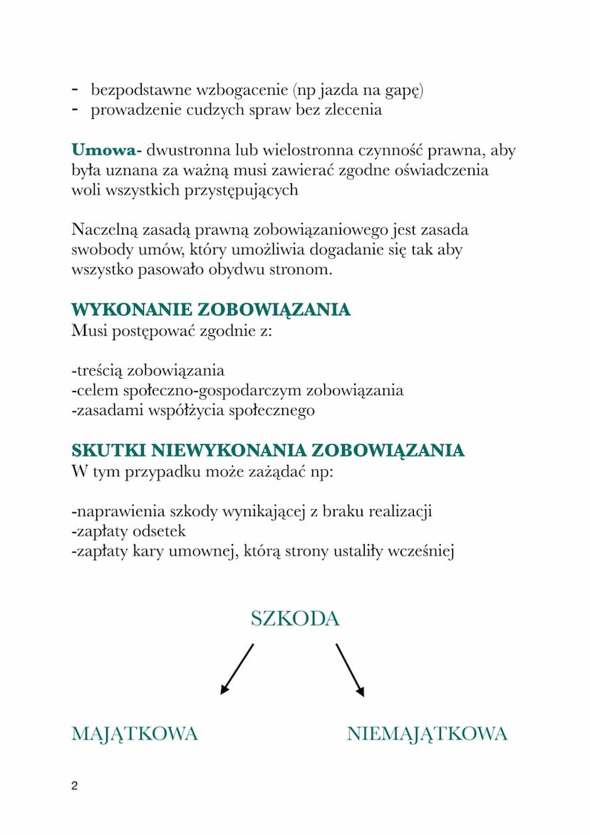 ZOBOWIĄZANIA I
ODPOWIEDZIALNOŚĆ CYWILNA
Zobowiązanie to stosunek prawny, w którym jedna strona
nazywana jest wierzycielem, a druga dłużnikie
