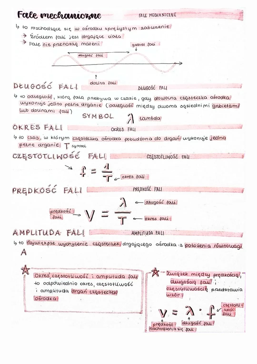 Fale
mechaniczne
↳y to rozchodzące się w ośrodku sprężystym zaburzenie
→ źródtem fali jest drgające ciato
→ Fale nie przenosaq materii
alugo