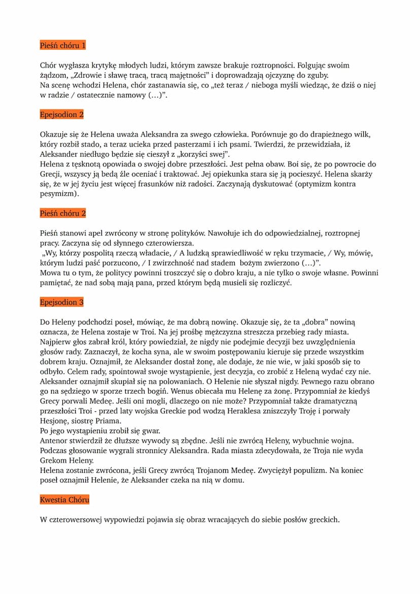 Odprawa posłów Greckich
IDEA
To pierwszy polski dramat nowożytny. Porusza problem odpowiedzialności za decyzje polityczne.
Atenor, rzecznik 