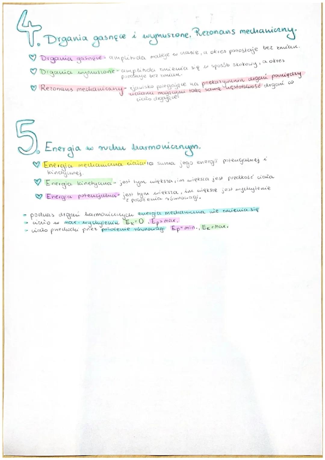1.
• Wzory
wzór na
caęstotliwość
f ==
сука
drgania
Em = Ex ¹ Ep
F
12
wasr na
CRęstotliwość
2 okresu
w25r ng
prędkość średnią
Vsc. = = =
wzór