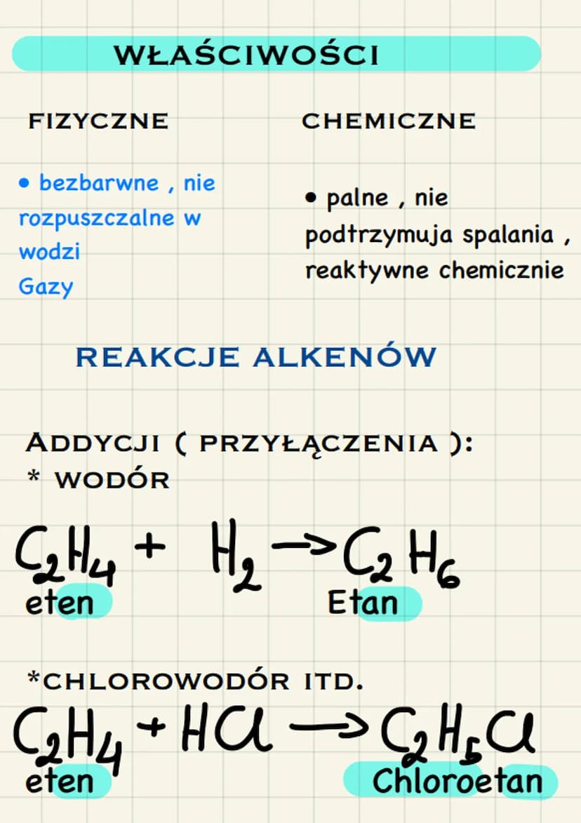W. Sumaryczny
CnH2n+2
SZEREG HOMOLOGICZNY ALKANÓW
CH 4
ALK ANY
Wzór ogólny
Etan
C3H8
Propan
W. Strukturalny
1-U-I
H-C-H
Metan
HH
I
C₂H6 H-C-