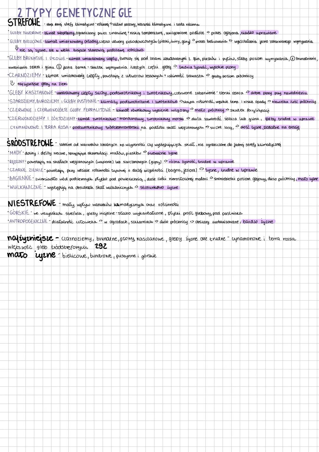 Typy genetyczne gleb 