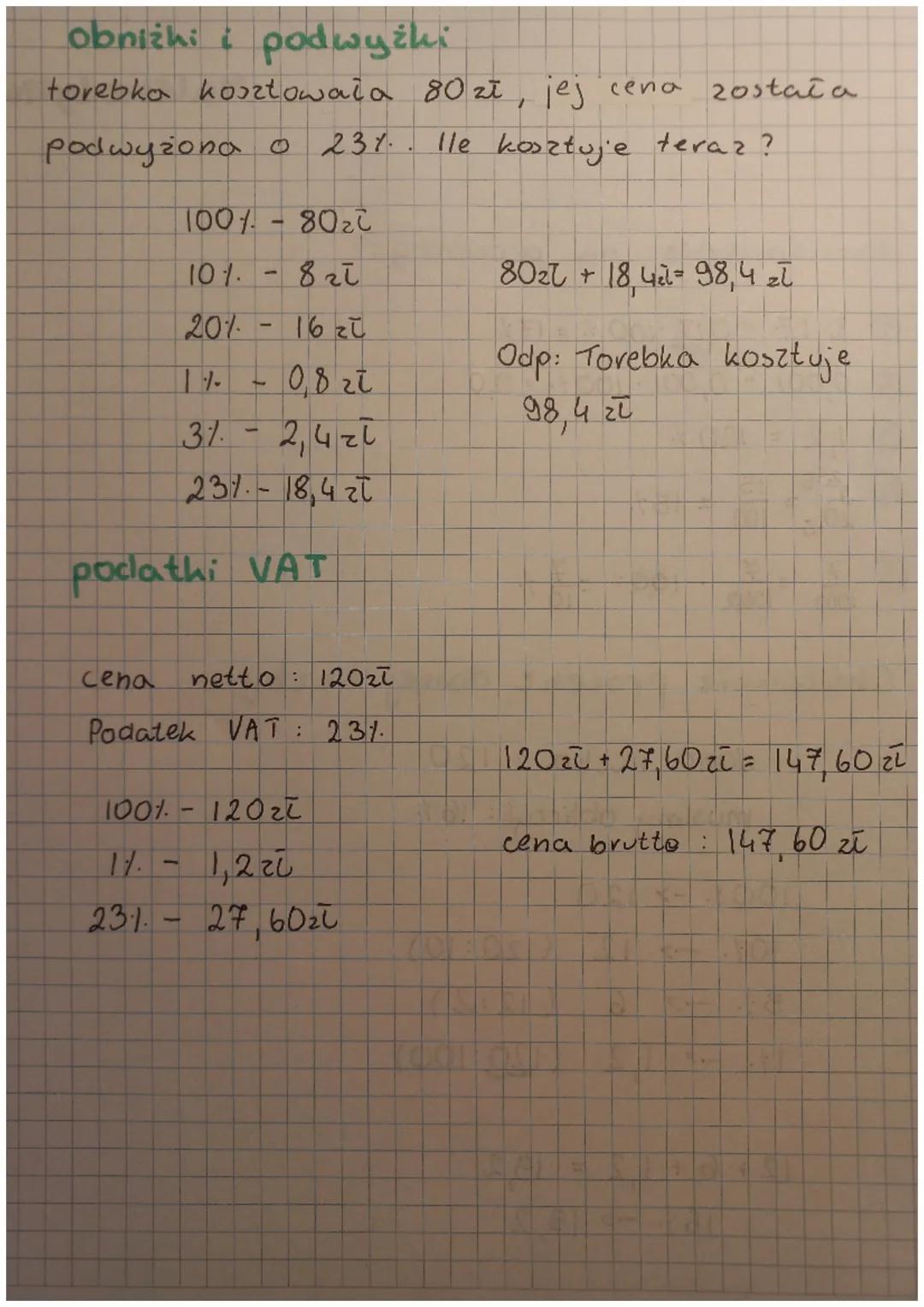 procenty
zamienianie na procenty:
Ⓒ 017 = 0,17·100% = 17%
0,001 - 0,001 1001 = 0,1
Ⓒ 1,2 = 120%.
43 5 15
100
20.
0.5
37
1000
ICA
7
1000
15%.