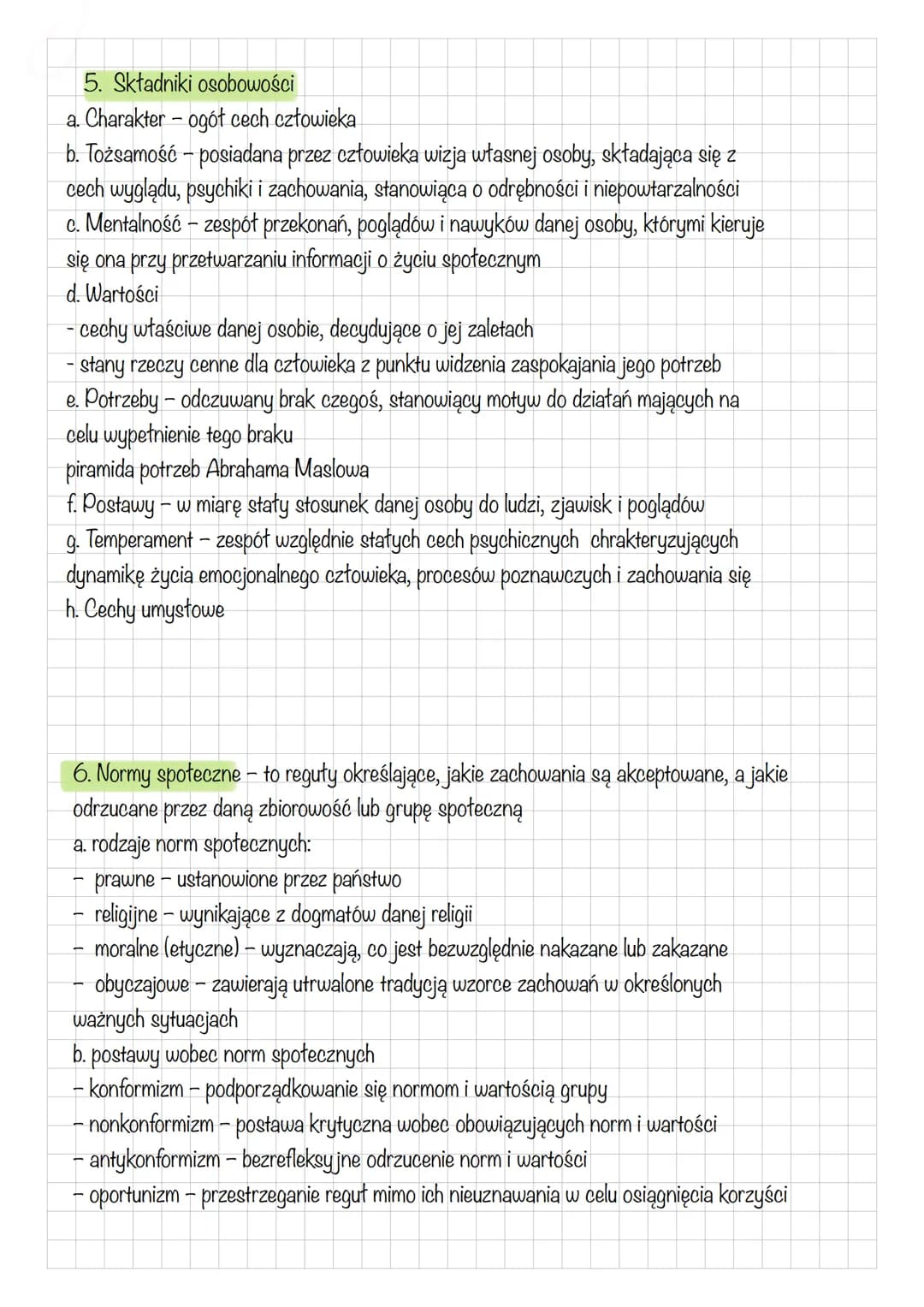 ŻYCIE SPOŁECZNE
1. Potrzeba - odczuwalny brak czegoś potrzebnego danej jednostce do życia
2. Piramida potrzeb Abrahama Maslowa
3. Formy życi