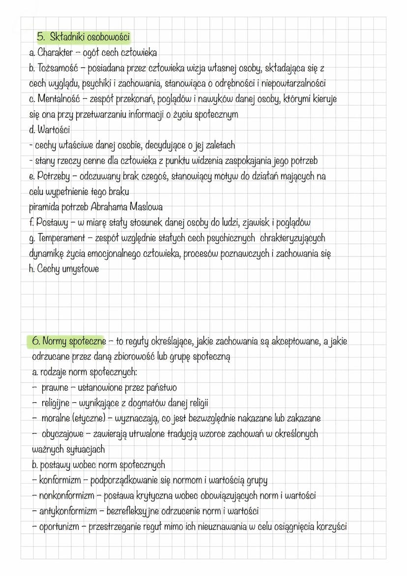 ŻYCIE SPOŁECZNE
1. Potrzeba - odczuwalny brak czegoś potrzebnego danej jednostce do życia
2. Piramida potrzeb Abrahama Maslowa
3. Formy życi