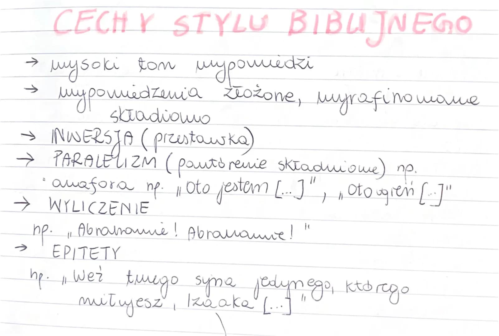 CECHY STYLU BIBUJNEGO
мубокі кот шурошиескі
myponmedzenia złożone, myrafinomame
składiono
→ INWERSJA (przestawka)
→
PARALELIZM (pautórenie s