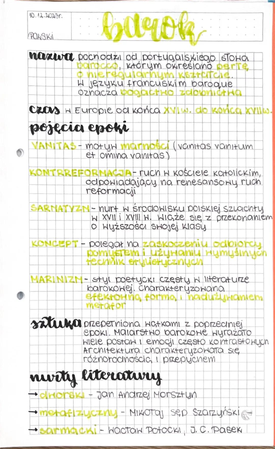Barok - najważniejsze fakty
