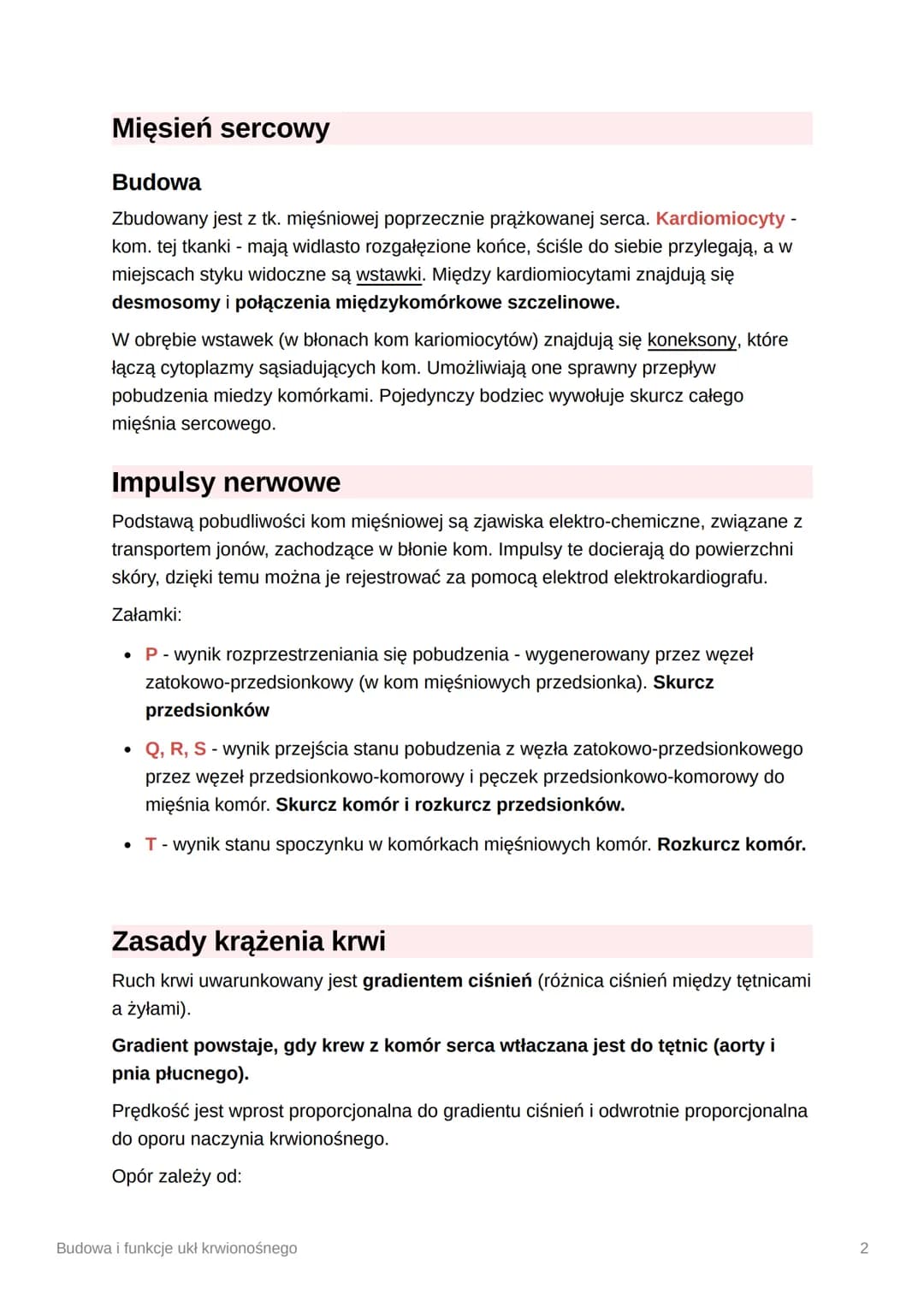 Budowa i funkcje ukł
krwionośnego
Budowa układu
krwionośnego:
• serce
zamknięty system naczyń
krwionośnych
o tętnice
o żyły
o naczynia włoso