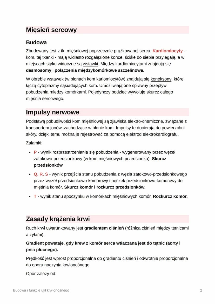 Budowa i funkcje ukł
krwionośnego
Budowa układu
krwionośnego:
• serce
zamknięty system naczyń
krwionośnych
o tętnice
o żyły
o naczynia włoso