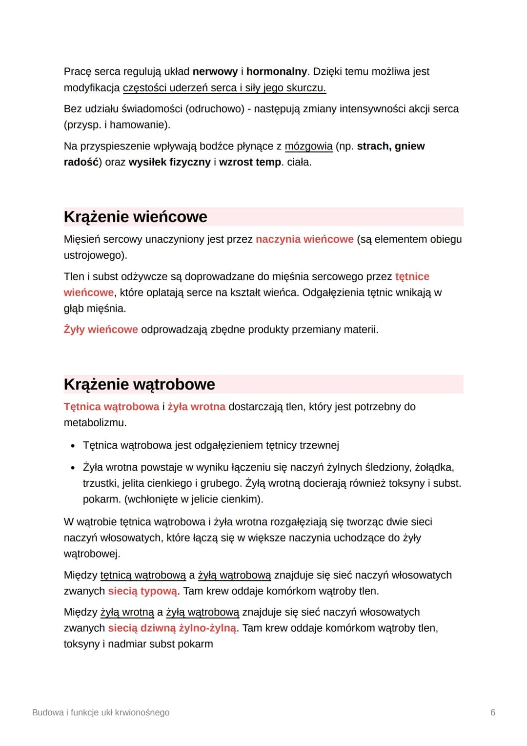 Budowa i funkcje ukł
krwionośnego
Budowa układu
krwionośnego:
• serce
zamknięty system naczyń
krwionośnych
o tętnice
o żyły
o naczynia włoso