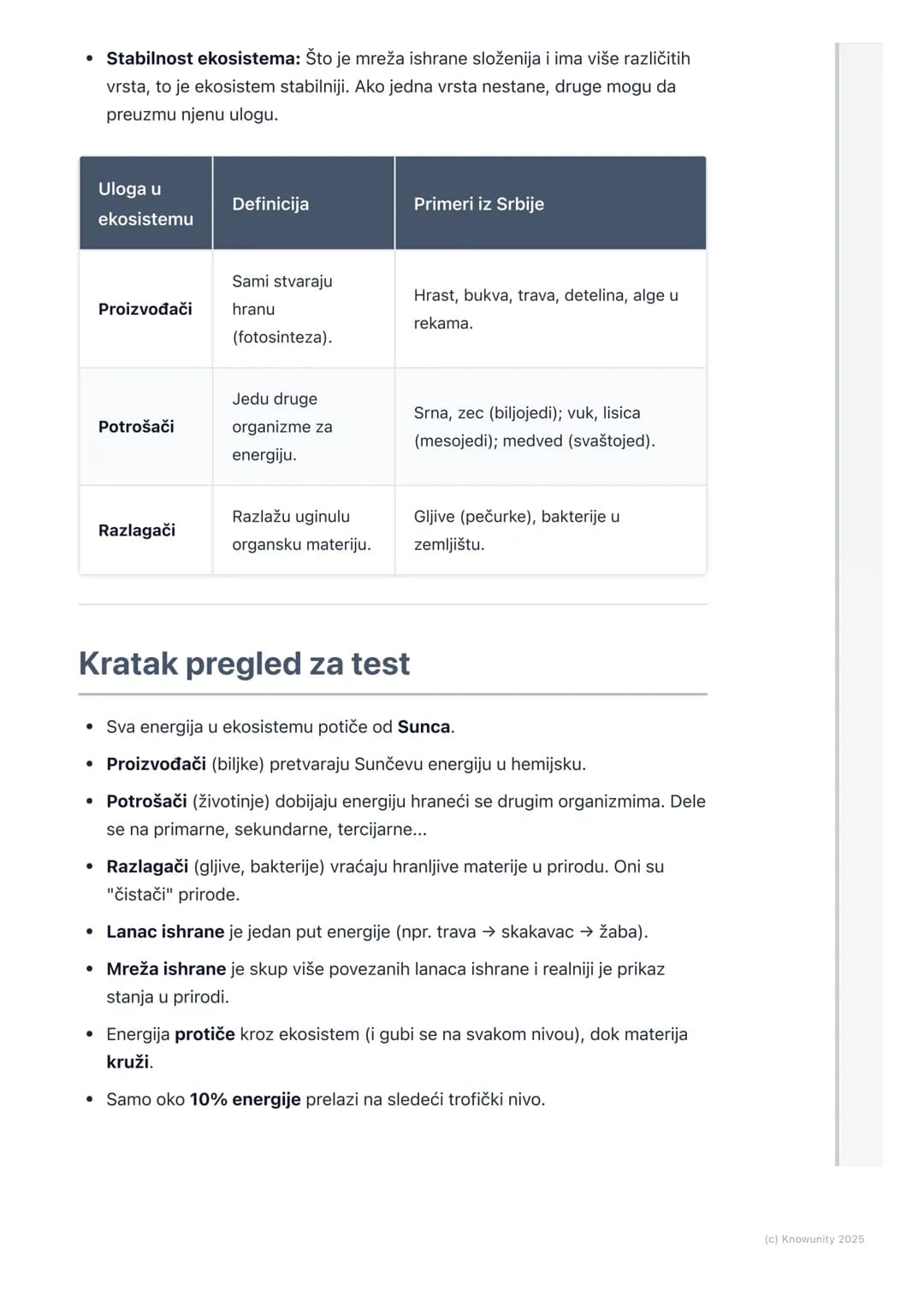 # Lanac i mreža ishrane

Uvod u lance i mreže ishrane

Sva živa bića trebaju energiju da bi preživela. Biljke dobijaju energiju od Sunca,
a 
