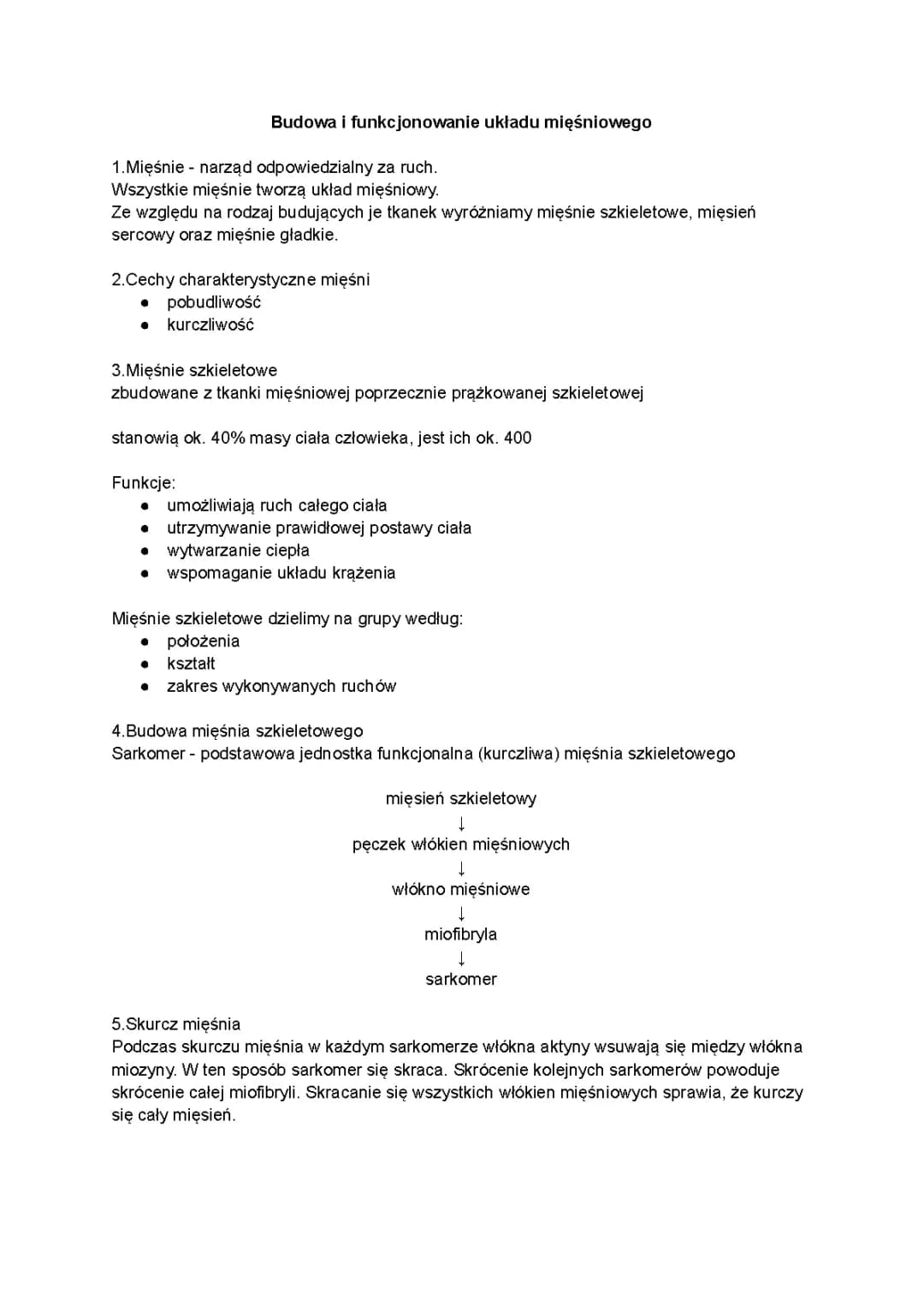 Budowa i funkcjonowanie układu mięśniowego (3.5) 