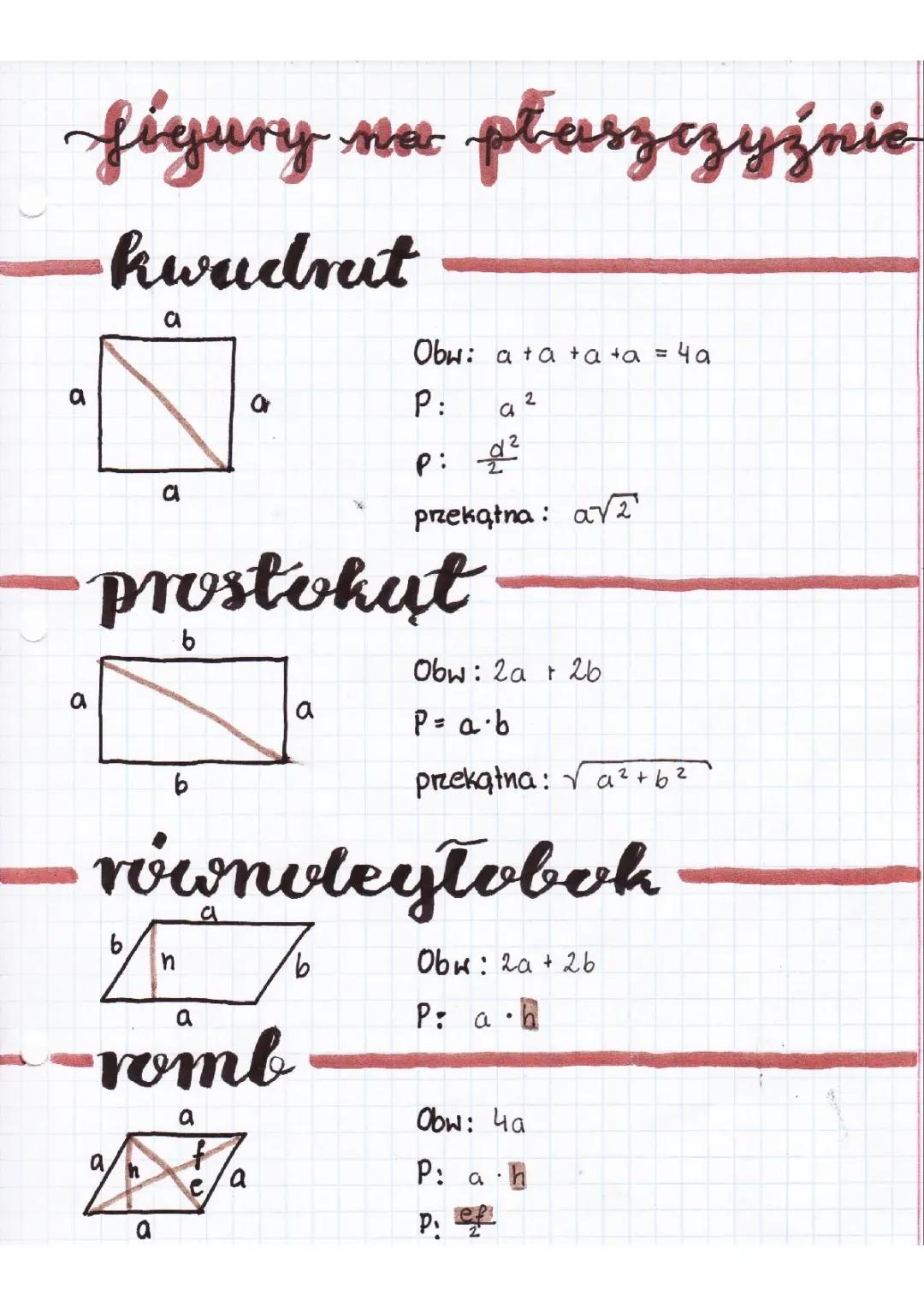 Figury Geometryczne: Jak Policzyć Równoległobok, Trapez i Trójkąt Równoboczny