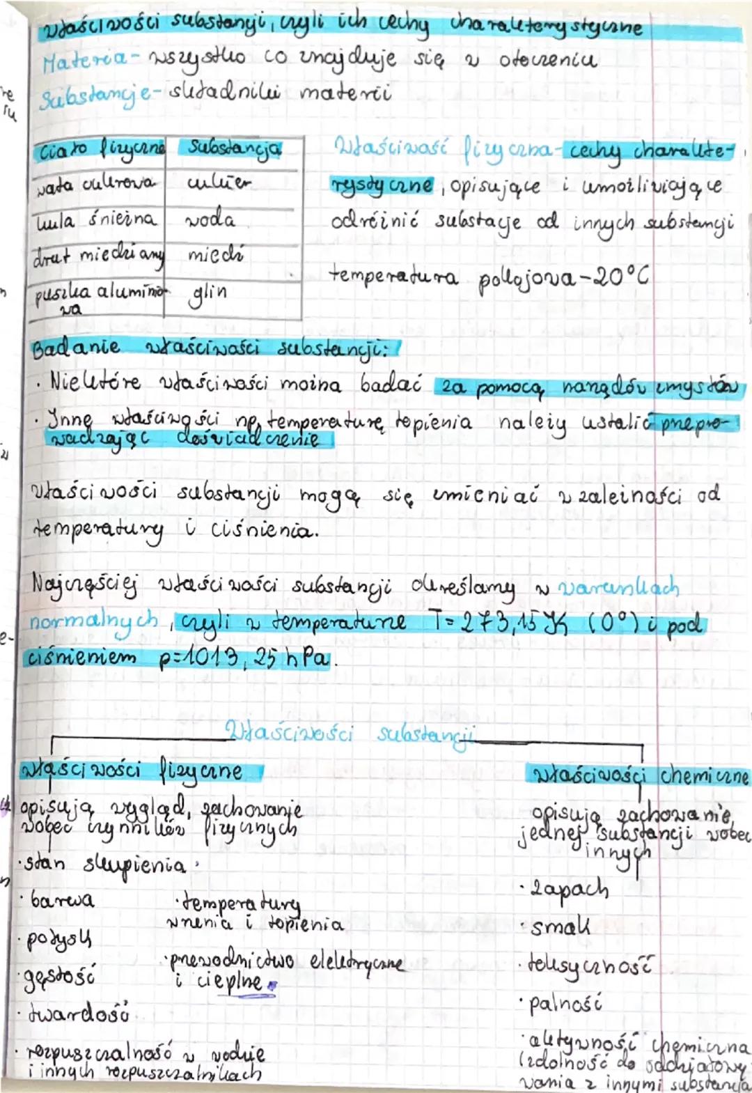 re
ས
21
2-
Jaściwości substanyi, czyli ich cechy charakterystyczne
Materia- wszystko co znajduje się w otoczeniu
Substancje-slidadnilei mate
