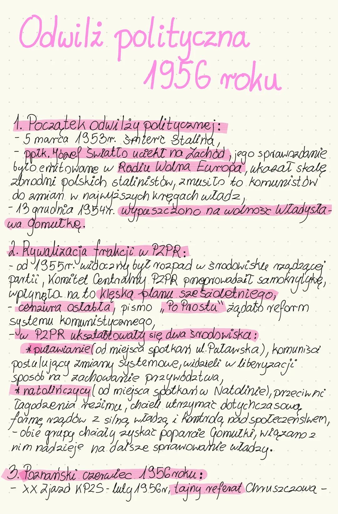 1956 rok: Co się wydarzyło? Przyczyny i skutki Października i Czerwca