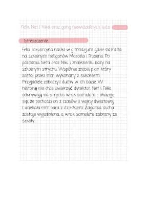 Know Felix, Net i Nika oraz Gang niewidzialnych ludzi Notatka z książki: Streszczenie, Test, Plan Wydarzeń thumbnail