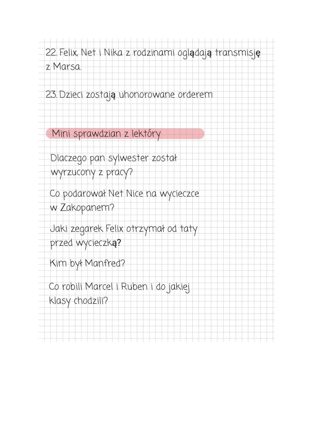 Felix, Net I Nika oraz gang niewidzialnych ludzi
Streszczenie
Felix rozpoczyna nauki w gimnazjum gdzie natrafia
na szkolnych huliganów Marce