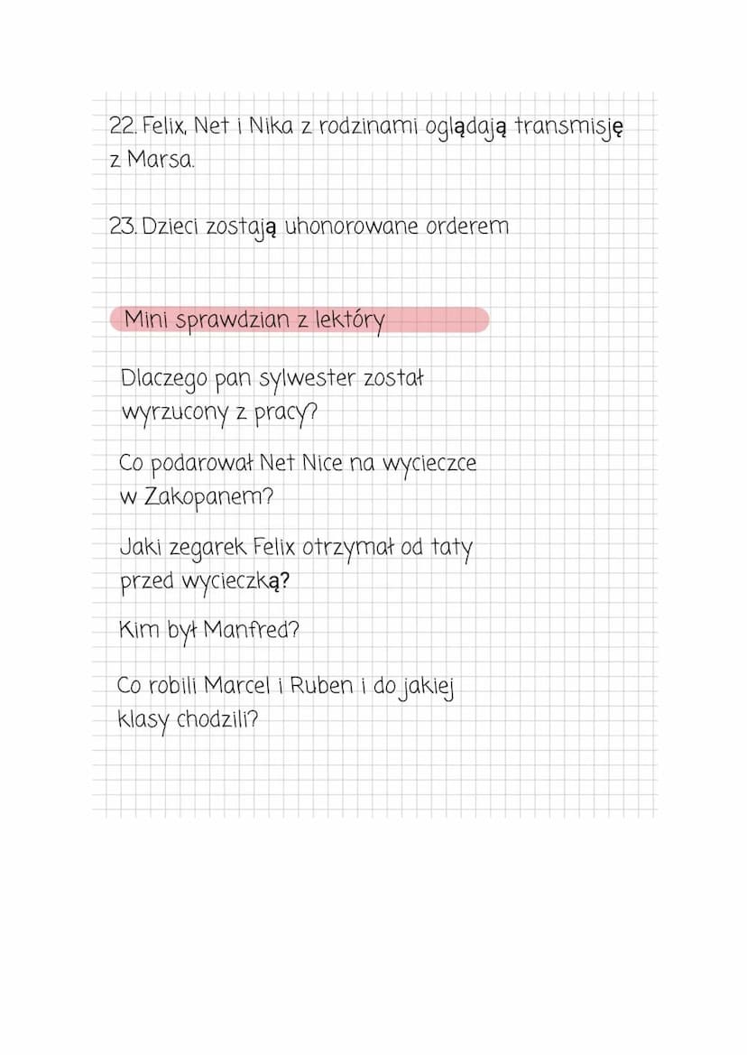 Felix, Net I Nika oraz gang niewidzialnych ludzi
Streszczenie
Felix rozpoczyna nauki w gimnazjum gdzie natrafia
na szkolnych huliganów Marce