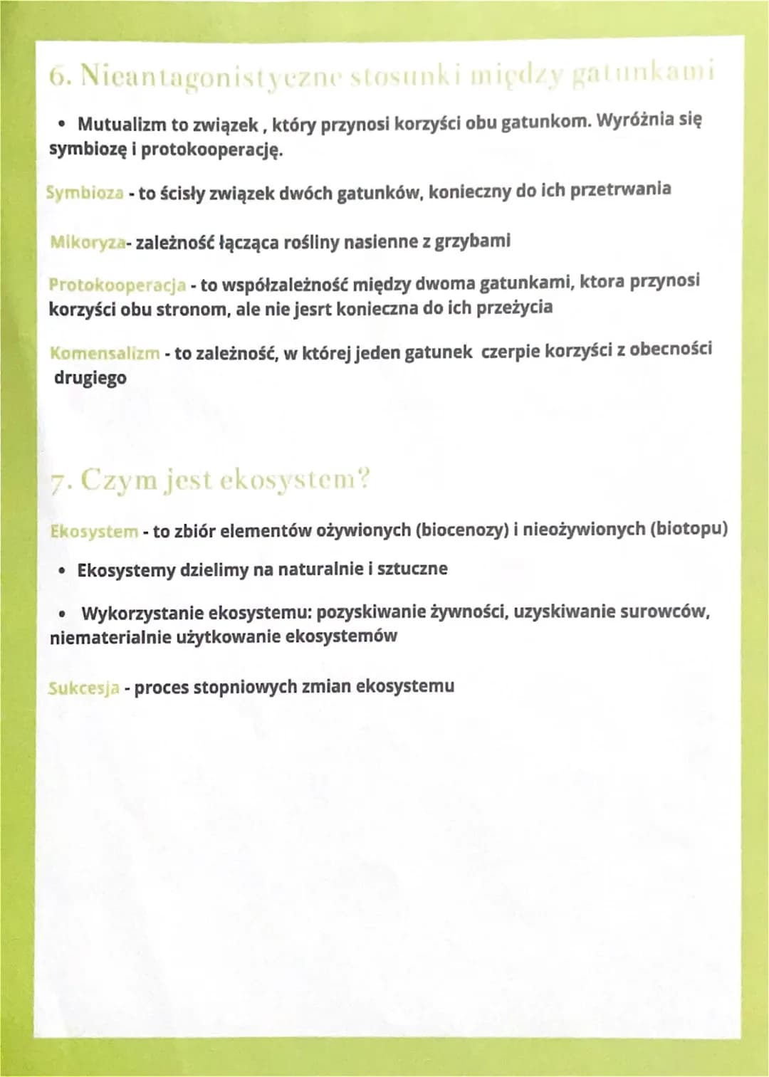 EKOLOGIA
1. Organizm a środowisko
Ekologia - nauka o strukturze i funkcjonowaniu przyrody, zajmuje się opisywaniem
zależności między organiz