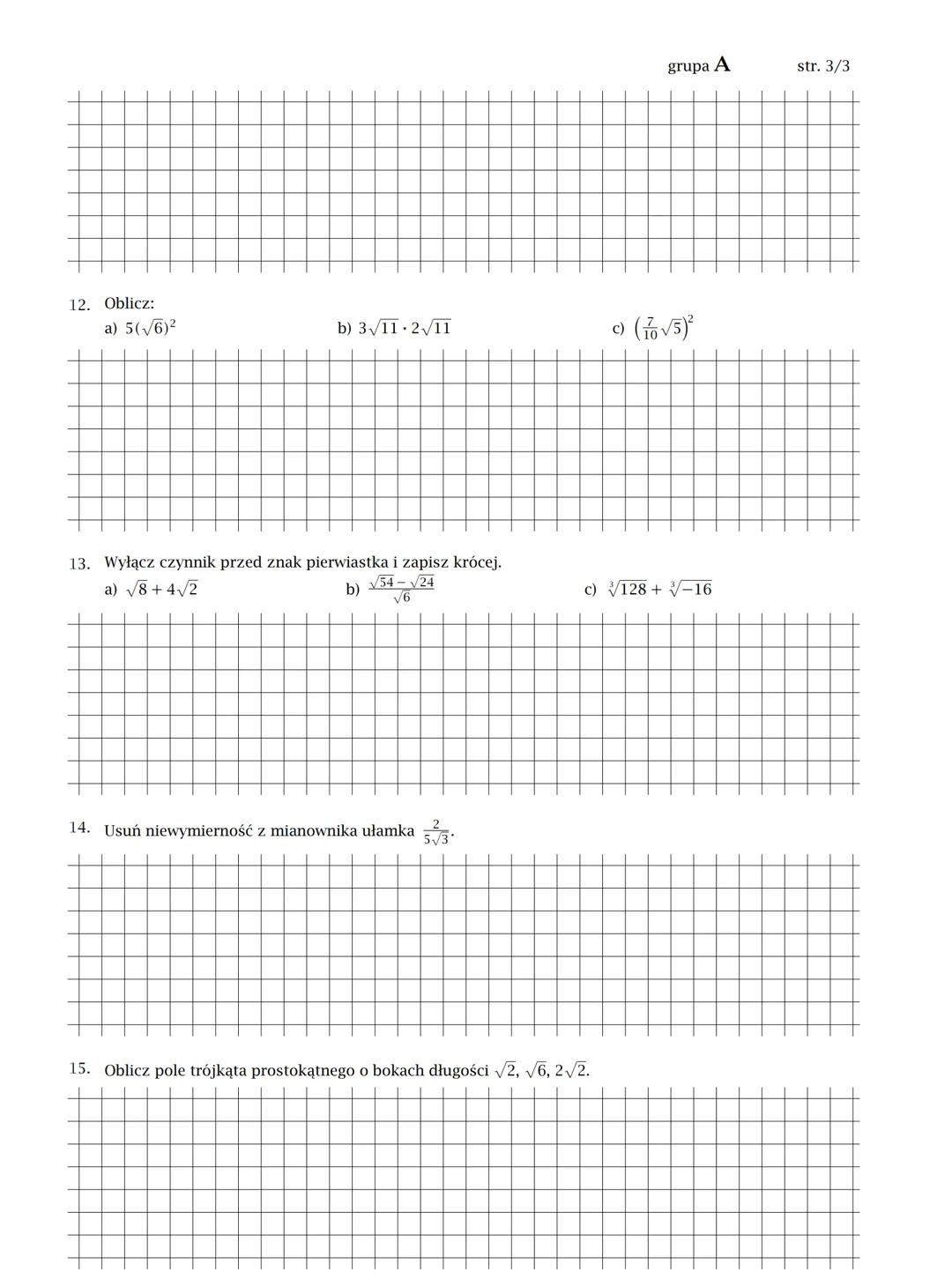 1. Oblicz.
potęgi i pierwiastki kl. 7
imie i nazwisko
a)-(-1)3 + (1
2)2
b)(4
5)2 - 4
5 + 4
52
c) 10 
· (-0,2)3 - 0,2 
· 103
d) 62 - 1
6 
· (