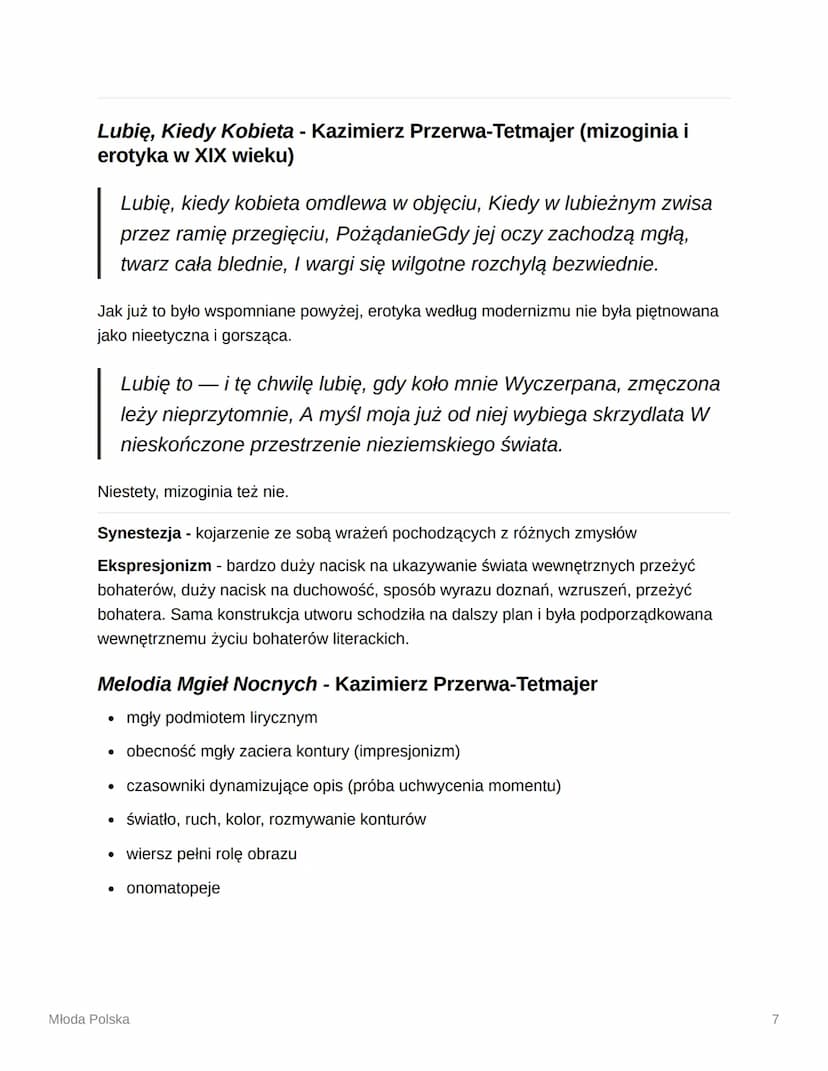 Młoda Polska
Tatry były pejzarzem mentalnym młodopolan. Mieszkało tam i tworzyło wielu
kluczowych artystów tej epoki (np. Jan Kasprowicz, Ka