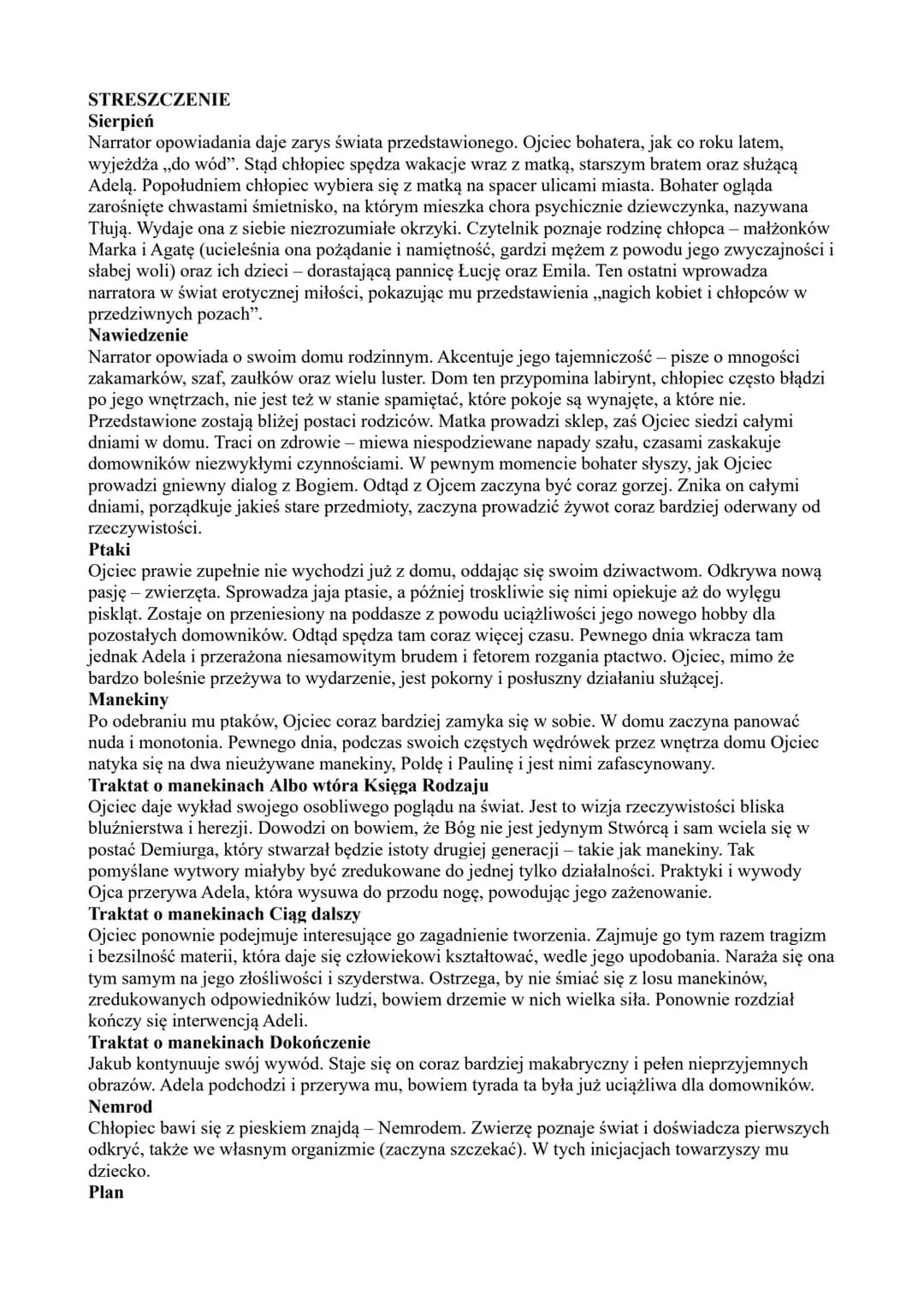 SKLEPY CYNAMONOWE
Autor: Bruno Schulz
Rodzaj literacki: epika
Gatunek literacki: opowiadanie
Epoka: 20-lecie międzywojenne
Czas i miejsce ak