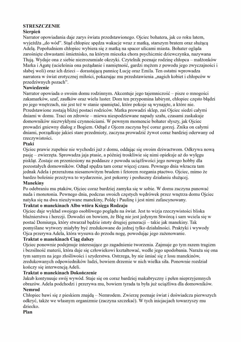 SKLEPY CYNAMONOWE
Autor: Bruno Schulz
Rodzaj literacki: epika
Gatunek literacki: opowiadanie
Epoka: 20-lecie międzywojenne
Czas i miejsce ak