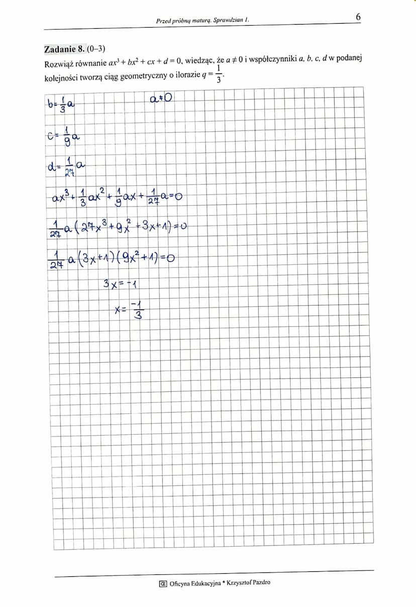 A. a<b<c
Zadanie 1. (0-1)
1
12
Dane są liczby a = log8 log481, b = cos²(300°), c = 49¹º¹. Wówczas:
Жосска
A. 5
Przed próbną maturą. Sprawdzi