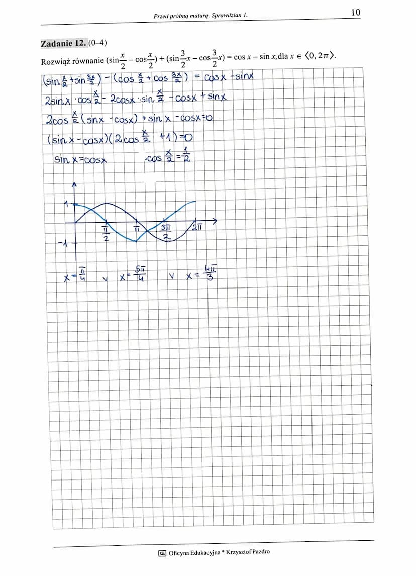 A. a<b<c
Zadanie 1. (0-1)
1
12
Dane są liczby a = log8 log481, b = cos²(300°), c = 49¹º¹. Wówczas:
Жосска
A. 5
Przed próbną maturą. Sprawdzi