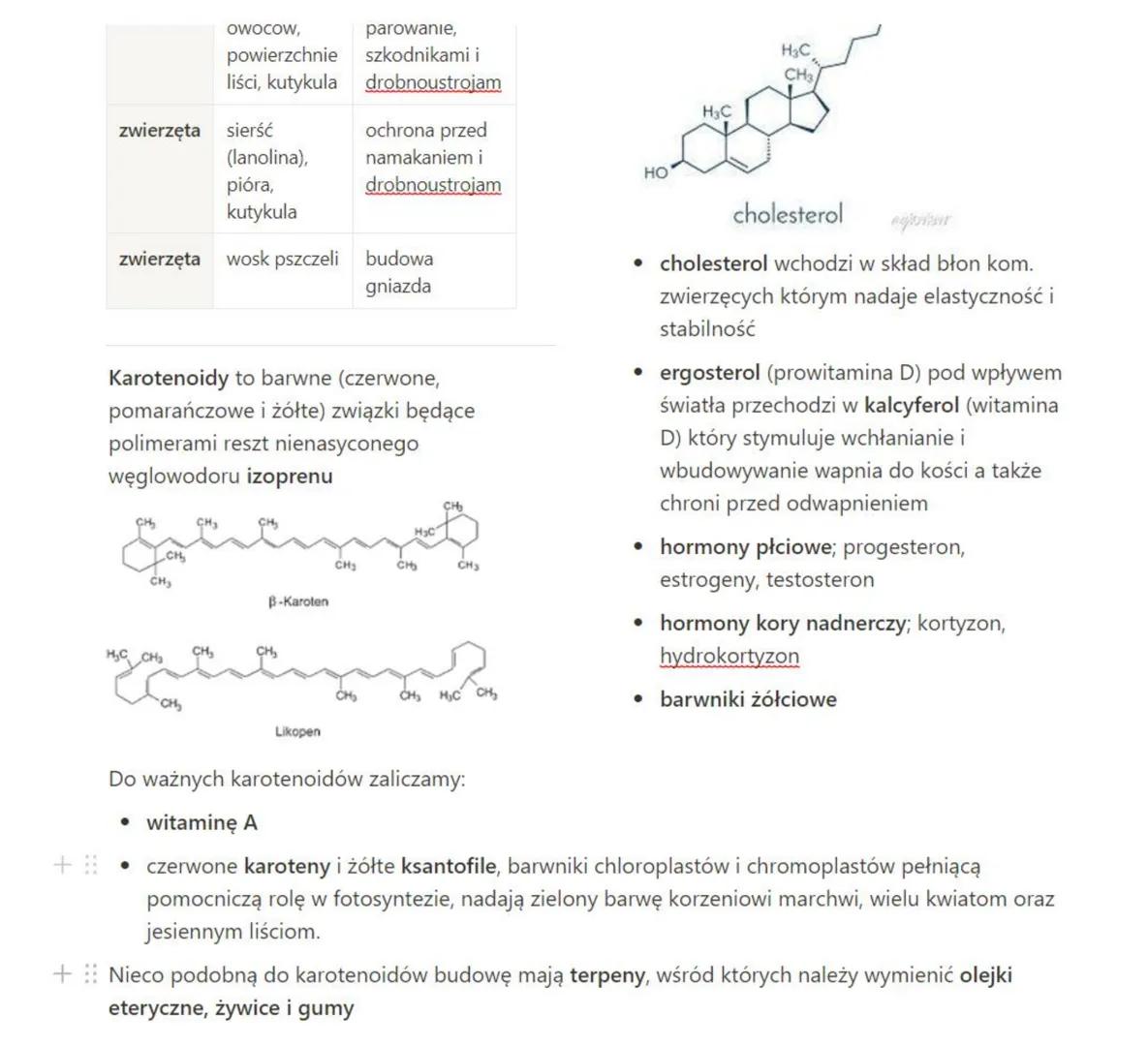 # Lipidy

rozpowszechnione u roślin i zwierząt związki organiczne o bardzo zróżnicowanej budowie
cząsteczki, które nie rozpuszczają się w wo