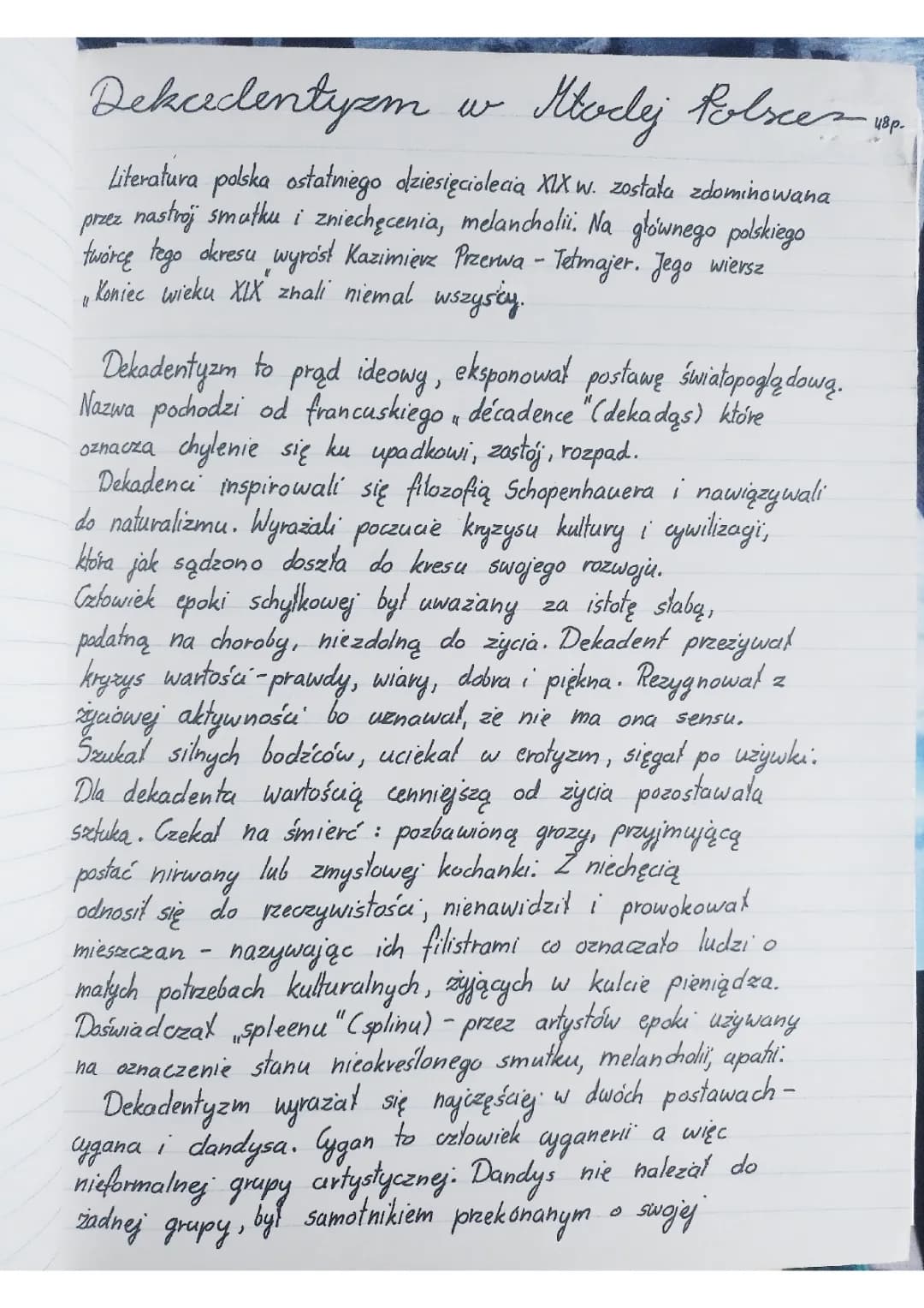Dekadentyzm w Literaturze Młodej Polski: Analiza i Przykłady