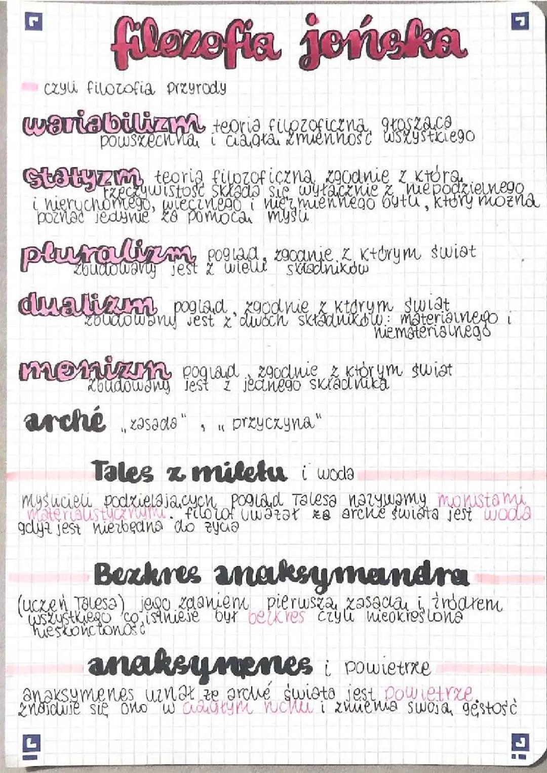 Filozofia Jońska: Podstawy i Znaczenie