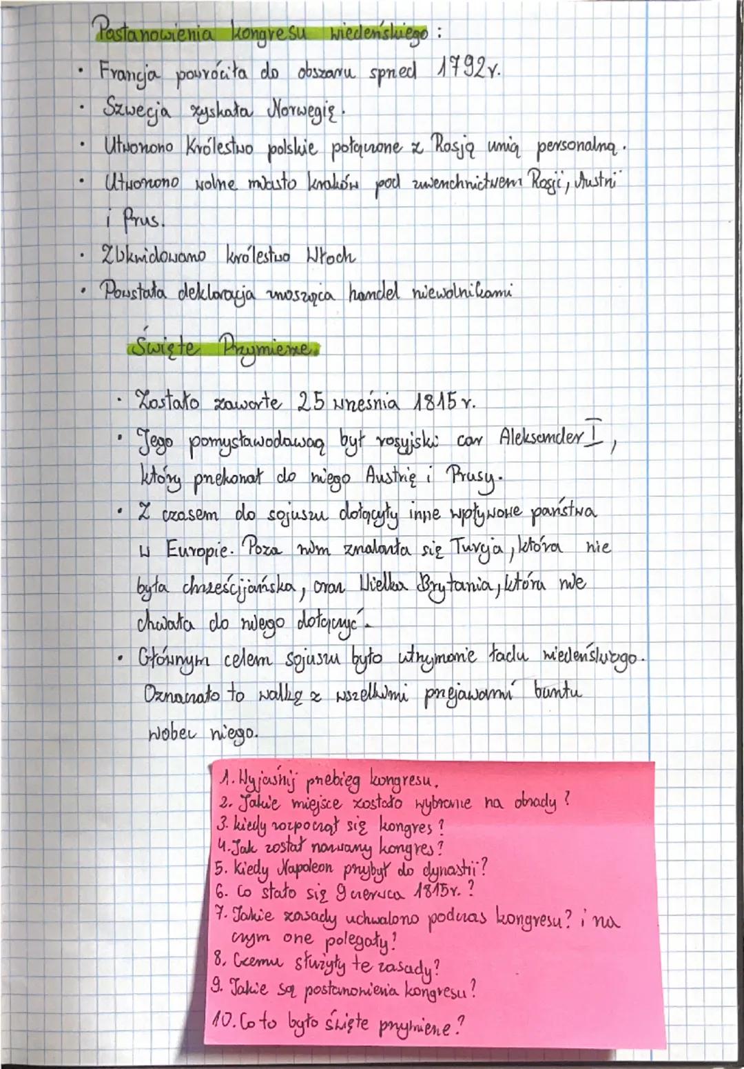 # Kongres wiedeński

Przebieg hongresu wiedeńskiego

Kongres wiedeński byt niędzynarodową konferencją, której
głównym celem było stworzenie 