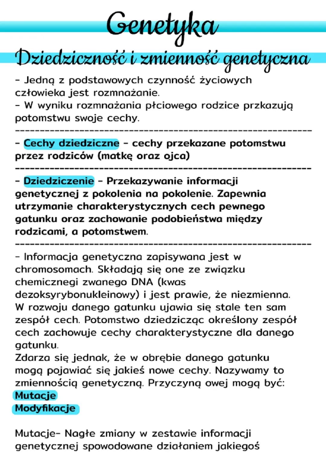 •Biologia | Czym jest genetyka? 