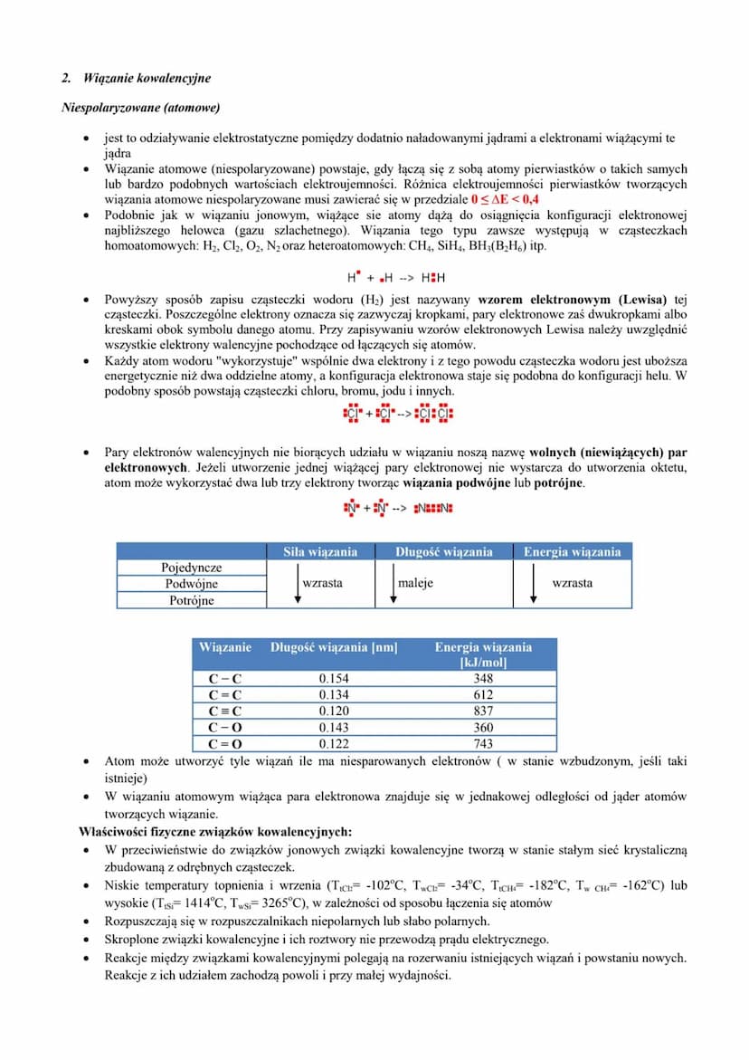 ## II Wiązania chemiczne, hybrydyzacja i teoria VSEPR

**Zakres wymagań**
✓ Określanie zmiany elektroujemności pierwiastków w okresach i gru