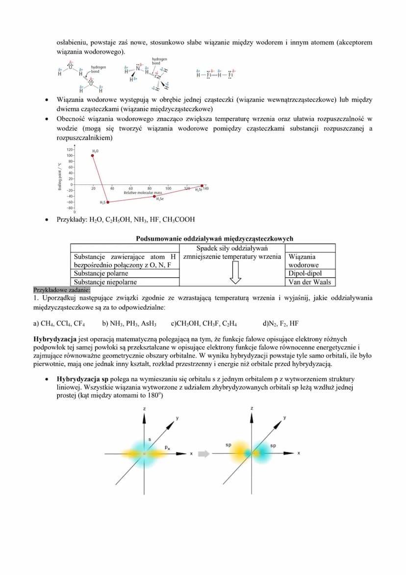## II Wiązania chemiczne, hybrydyzacja i teoria VSEPR

**Zakres wymagań**
✓ Określanie zmiany elektroujemności pierwiastków w okresach i gru