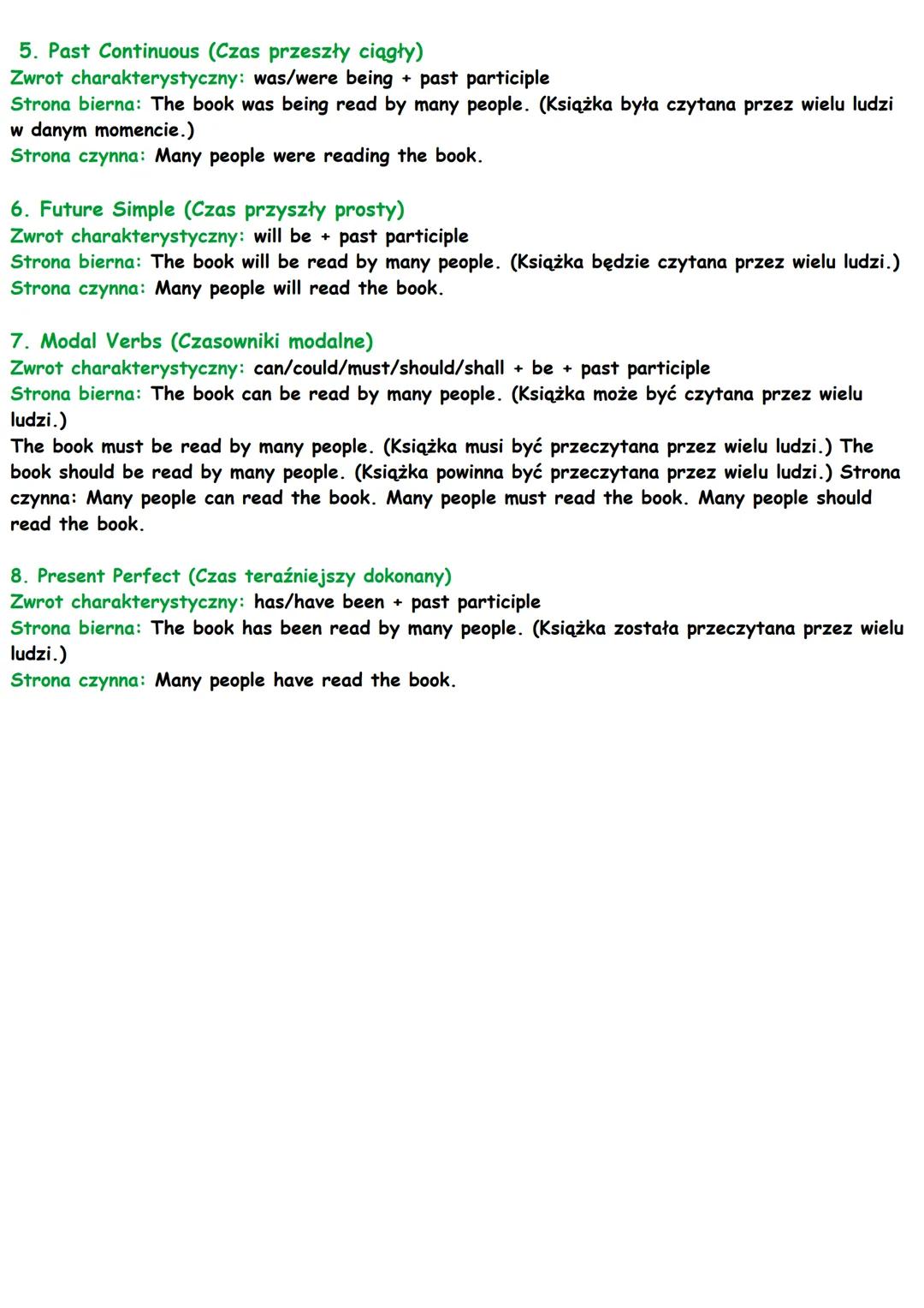 Strona Bierna
Ab utworzyć stronę bierną musimy znać stronę czynną.
Strona czynna - Active: My brother watch TV - Mój brat ogląda telewizor.
