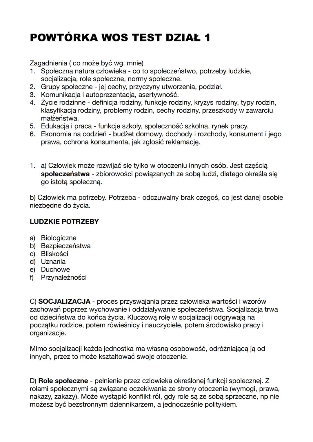 
<p>Człowiek może rozwijać się tylko w otoczeniu innych osób. Jest częścią społeczeństwa - zbiorowości powiązanych ze sobą ludzi, dlatego ok