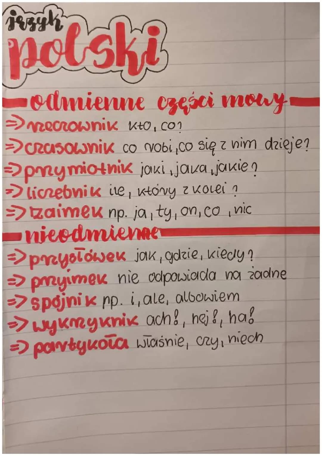 Powtórzenie do sprawdzianu.