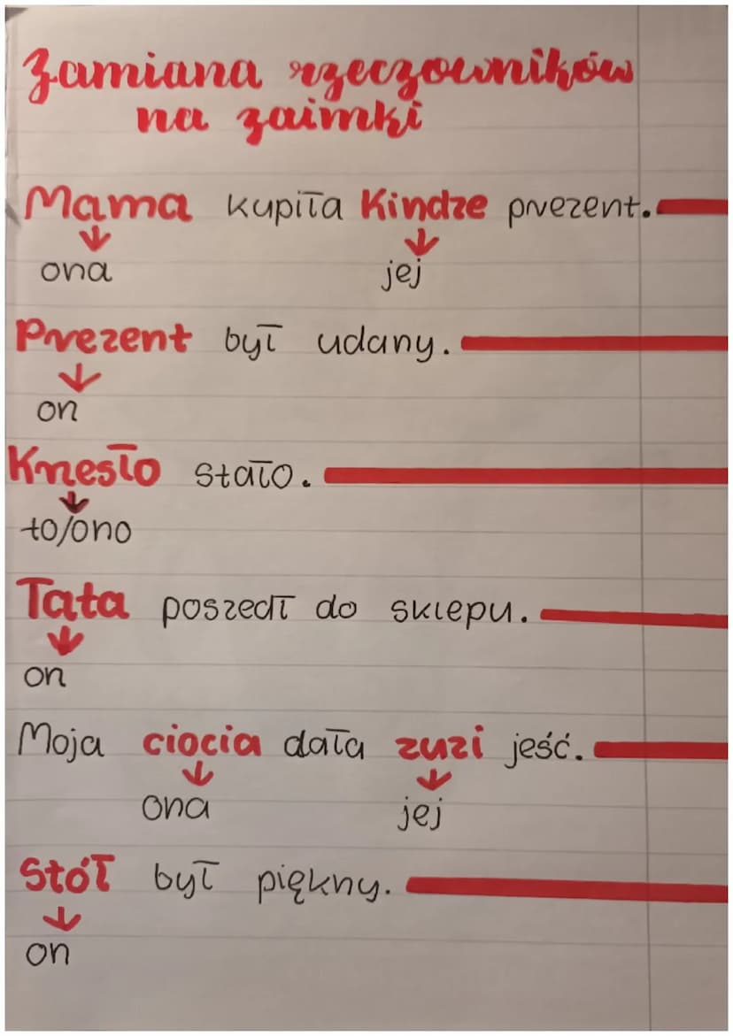 polski
Codmienne części mony
kto, co?
→necrownik
czasownik co vobi, co się z nim dzieje?
jaki, jaka, jakie?
=>przymiotnik
→liczebnik ile, kt