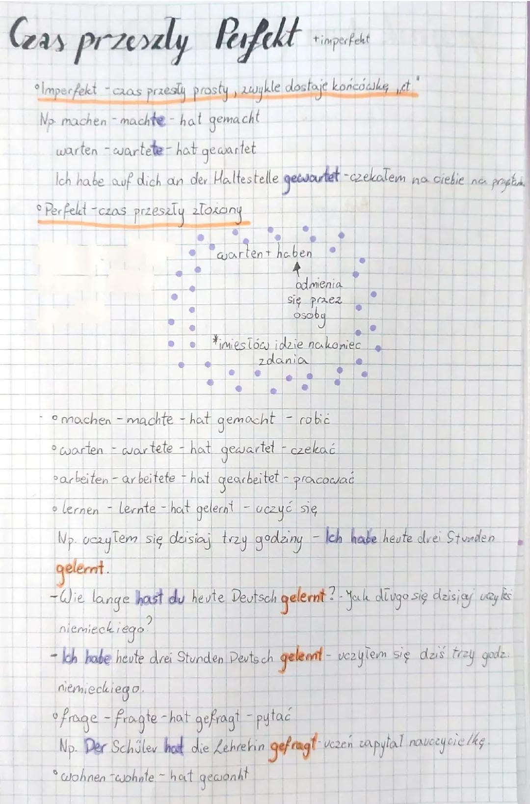 Nauka: Czas przeszły Perfekt i Imperfekt niemiecki - ćwiczenia i zdania