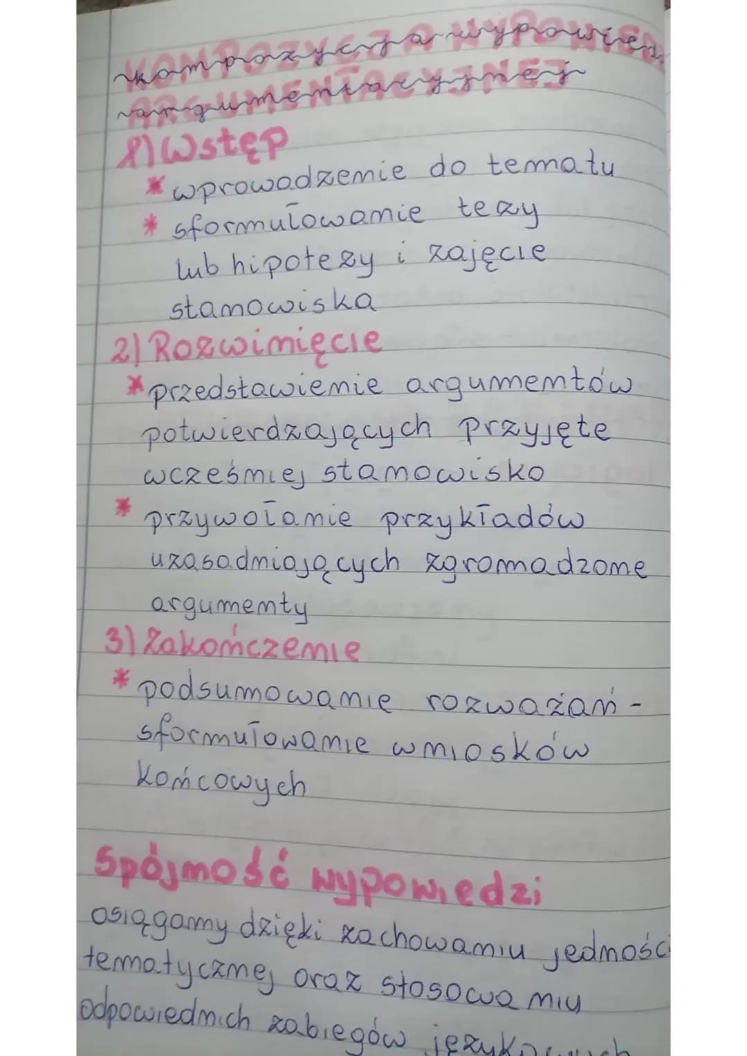 жатрахустра мурожаа
гридиет
1) Wstęp
argumentacsznēs
*wprowadzenie do tematu
* sformułowanie texy
lub hipotezy i zajęcie
stanowiska
2) Rozwi